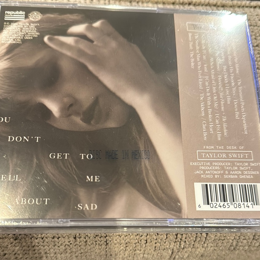 Taylor Swift Sepia-Toned Album Cover